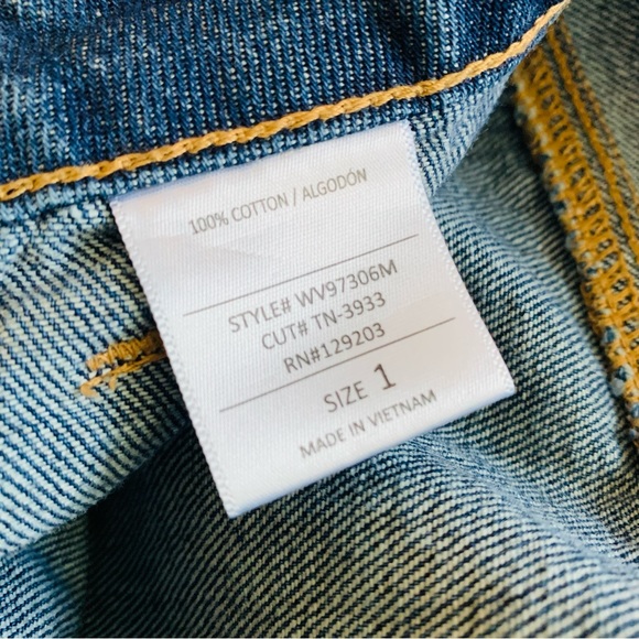 Cello | size 1 straight leg wide leg jean cut off boho 100% cotton denim - Picture 6 of 10